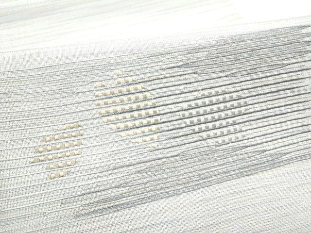 平和屋着物●本塩沢 やまだ織 太鼓柄袋帯 舞花びら 正絹 逸品 CABJ8744hy