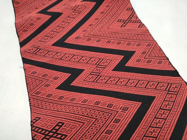 平和屋着物●こぎん刺し 八寸名古屋帯 幾何学文様 綿 逸品 CABJ8798hy