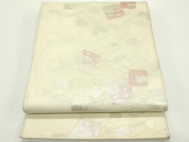 平和屋着物*夏物 六通柄袋帯 箔散らし 銀糸 正絹 逸品 CABJ8814rv