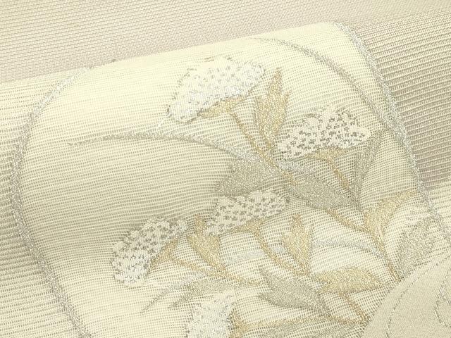 平和屋着物*夏物 太鼓柄袋帯 女郎花 金銀糸 正絹 逸品 CABJ8815rv
