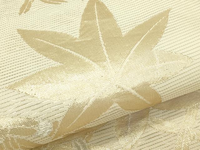 平和屋着物*夏物 六通柄袋帯 楓籬文 金銀糸 正絹 逸品 CABJ8819rv