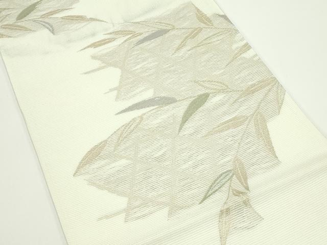 平和屋着物*夏物 六通柄袋帯 草木文 金糸 正絹 逸品 CABJ8825rv
