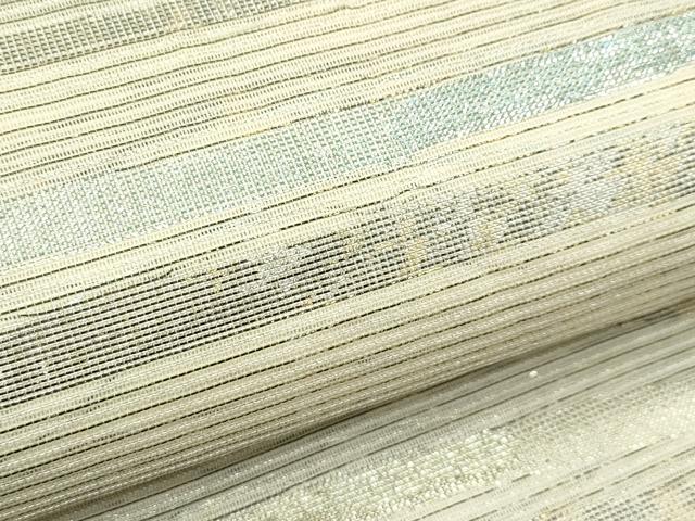 平和屋着物*夏物 六通柄袋帯 横段文 金銀糸 正絹 逸品 CABJ8828rv