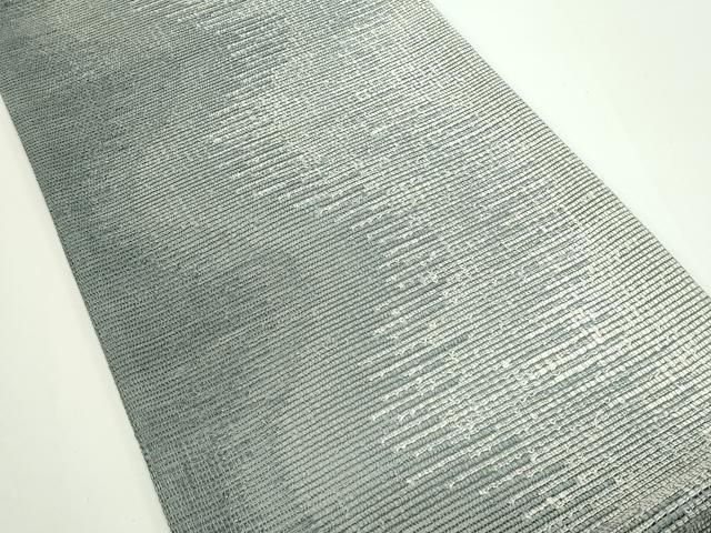 平和屋着物*夏物 全通柄袋帯 手織 よろけ縞 証紙付き 正絹 逸品 未使用 CABJ8835rv