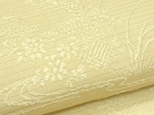 平和屋着物*夏物 全通柄 京袋帯 引き抜き帯 草花文 正絹 逸品 CABJ8855rv