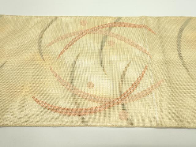 平和屋着物*夏物 六通柄袋帯 露芝文 銀糸 正絹 逸品 CABJ8857rv