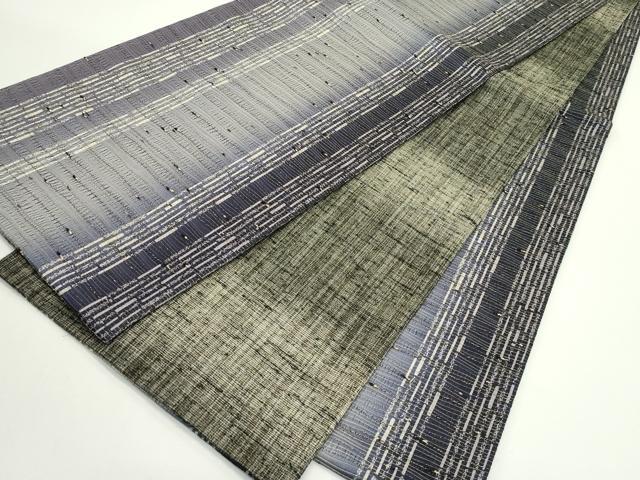 平和屋着物*夏物 両面 全通柄袋帯 間道 金糸 正絹 逸品 CABJ8858rv