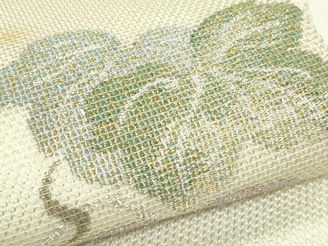平和屋着物*夏物 太鼓柄袋帯 蔦の葉文 金銀糸 正絹 逸品 CABJ8860rv