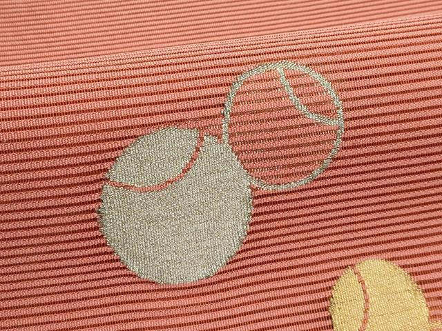 平和屋着物*夏物 八寸名古屋帯 絽綴れ 丸文 金銀糸 正絹 逸品 CABJ8868rv