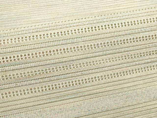 平和屋着物*夏物 八寸名古屋帯 絽綴れ 横段文 銀糸 正絹 逸品 CABJ8870rv