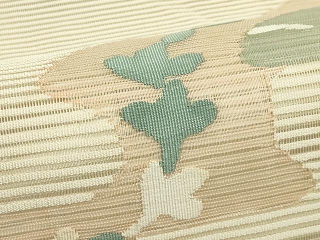 平和屋着物*夏物 八寸名古屋帯 絽綴れ 草花文 正絹 逸品 CABJ8871rv