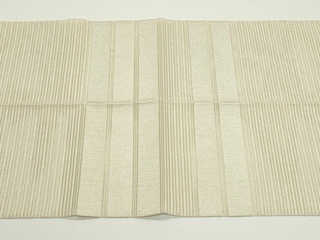 平和屋着物*夏物 八寸名古屋帯 絽綴れ 横段文 銀糸 正絹 逸品 CABJ8874rv