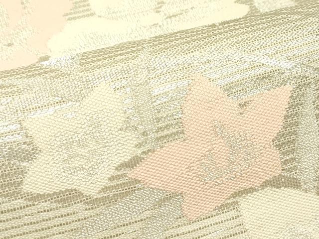 平和屋着物*夏物 六通柄袋帯 秋草文 銀糸 正絹 逸品 CABJ8882rv