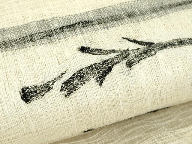 平和屋着物*夏物 太鼓柄袋帯 すくい織 草木文 正絹 逸品 CABJ8883rv