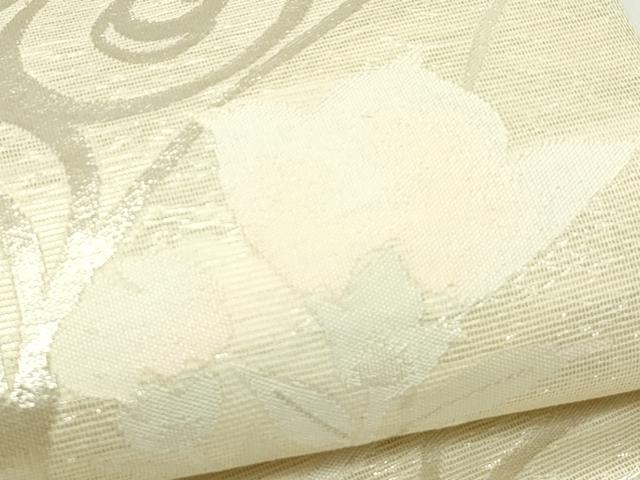 平和屋着物*夏物 六通柄袋帯 杜若 桔梗 銀糸 正絹 逸品 CABJ8971rv