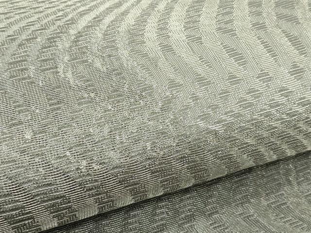 平和屋着物*夏物 六通柄袋帯 流水文 銀通し地 正絹 逸品 CABJ8975rv