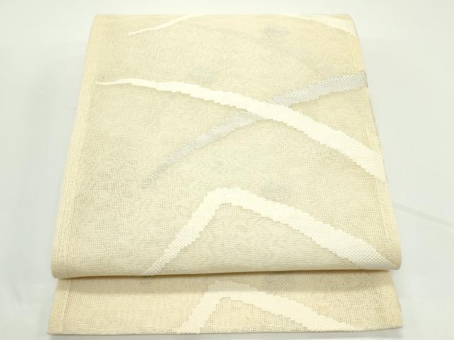 平和屋着物*夏物 六通柄袋帯 露芝文 銀糸 正絹 逸品 未使用 CABJ8979rv