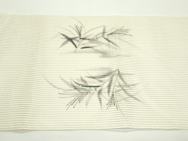 平和屋着物*夏物 八寸名古屋帯 作家物 手描き 草木文 CABJ8984rv