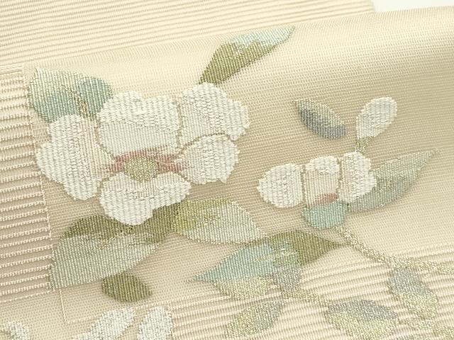 平和屋着物*夏物 八寸名古屋帯 絽綴れ 枝花文 金銀糸 正絹 逸品 CABJ9002rv
