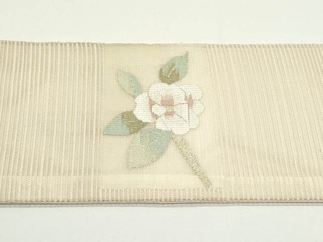 平和屋着物*夏物 八寸名古屋帯 絽綴れ 枝花文 金銀糸 正絹 逸品 CABJ9002rv