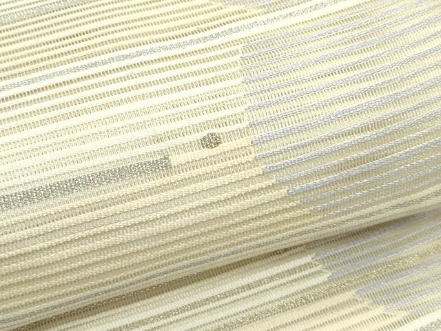 平和屋着物*夏物 八寸名古屋帯 絽綴れ 横段文 金銀糸 正絹 逸品 CABJ9003rv
