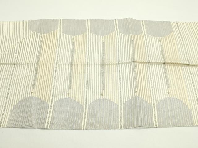 平和屋着物*夏物 八寸名古屋帯 絽綴れ 横段文 金銀糸 正絹 逸品 CABJ9003rv