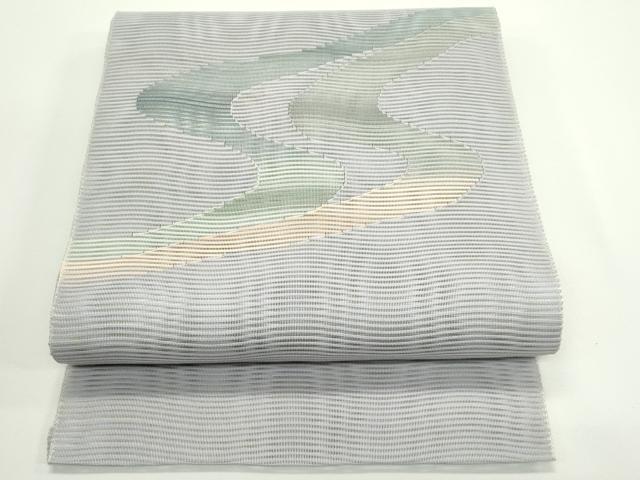 平和屋着物*夏物 八寸名古屋帯 絽綴れ 流水文 正絹 逸品 CABJ9006rv