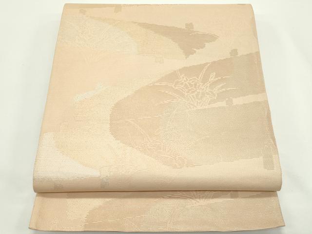 平和屋着物*夏物 六通柄袋帯 杜若 金銀糸 正絹 逸品 CABJ9017rv