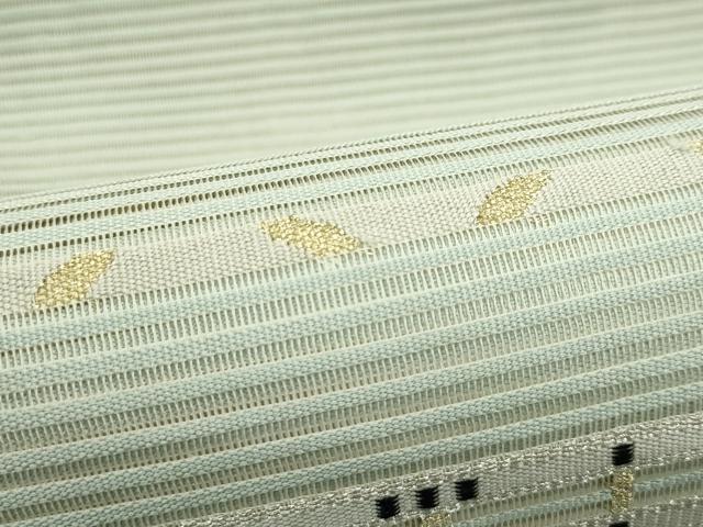 平和屋着物*夏物 八寸名古屋帯 絽綴れ 横段文 金銀糸 正絹 逸品 CABJ9038rv