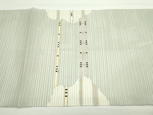 平和屋着物*夏物 八寸名古屋帯 絽綴れ 横段文 金銀糸 正絹 逸品 CABJ9038rv