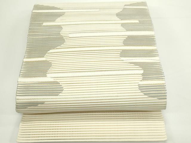 平和屋着物*夏物 八寸名古屋帯 絽綴れ 霞文 金銀糸 正絹 逸品 CABJ9044rv