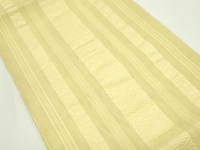 平和屋着物*夏物 博多織 八寸名古屋帯 淡黄色 CABJ9066rv