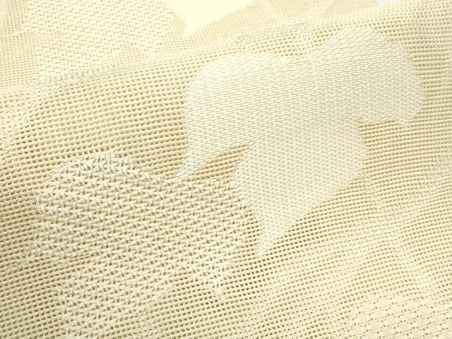 平和屋着物*夏物 八寸名古屋帯 蔦の葉文 正絹 逸品 CABJ9093rv