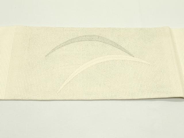平和屋着物*夏物 九寸名古屋帯 芝草文 銀糸 正絹 逸品 CABJ9103rv