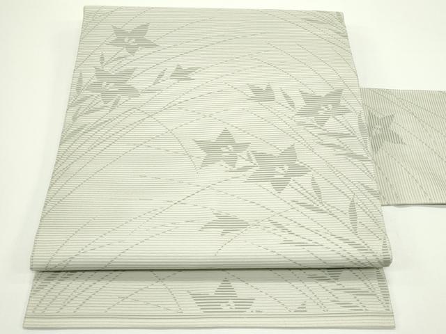 平和屋着物*夏物 九寸名古屋帯 桔梗 正絹 逸品 未使用 CABJ9105rv