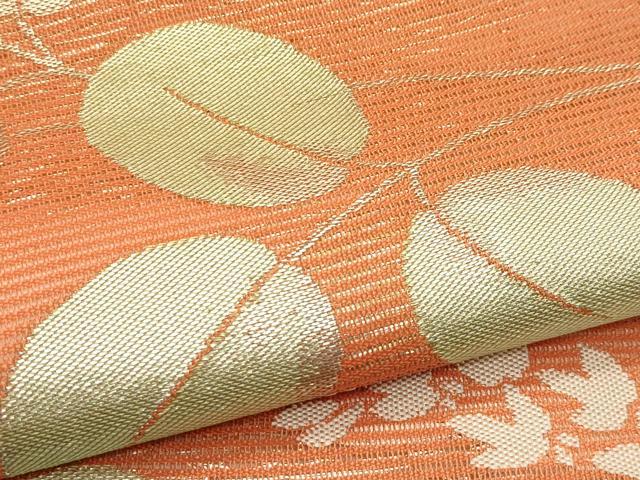 平和屋着物*夏物 九寸名古屋帯 萩 銀糸 正絹 逸品 CABJ9110rv