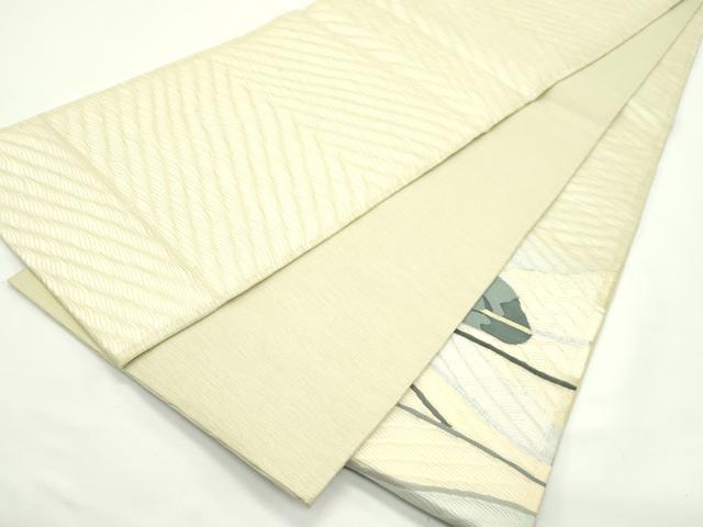 平和屋着物*夏物 太鼓柄袋帯 すくい織 抽象文 金銀糸 正絹 逸品 未使用 CABJ9113rv
