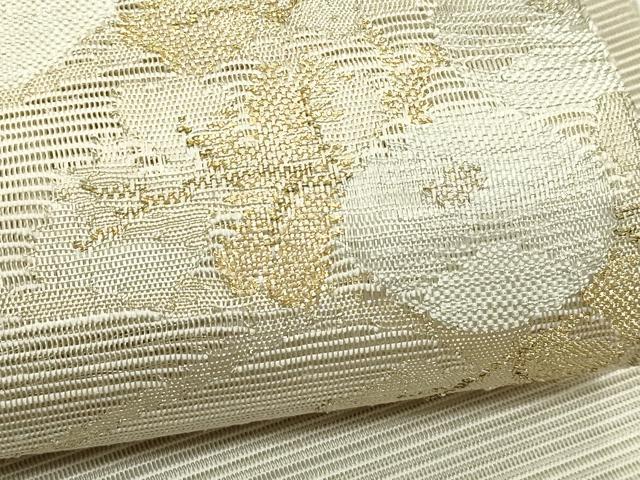平和屋着物*夏物 西陣 八寸名古屋帯 菊 金銀糸 正絹 逸品 CABJ9127rv