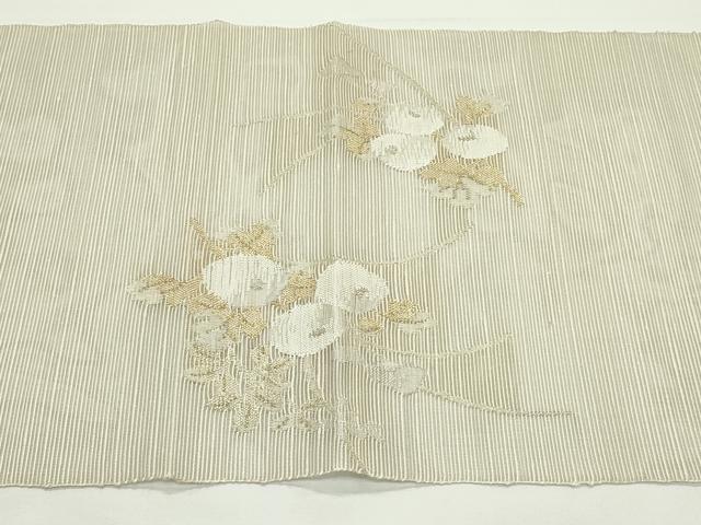 平和屋着物*夏物 西陣 八寸名古屋帯 菊 金銀糸 正絹 逸品 CABJ9127rv