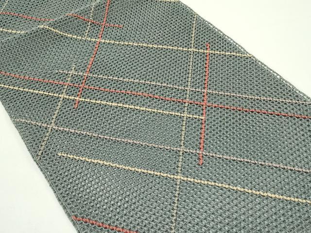 平和屋着物*夏物 八寸名古屋帯 羅 抽象文 正絹 逸品 CABJ9130rv