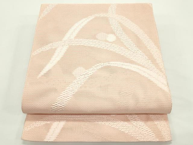 平和屋着物*夏物 八寸名古屋帯 露草文 正絹 逸品 未使用 CABJ9147rv