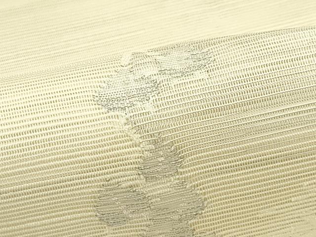 平和屋着物*夏物 八寸名古屋帯 葡萄蔦の葉文 銀糸 正絹 逸品 CABJ9150rv