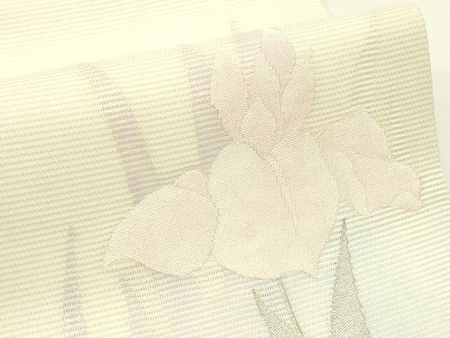 平和屋着物*夏物 九寸開き名古屋帯 杜若 銀糸 正絹 逸品 CABJ9160rv