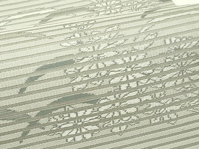 平和屋着物*夏物 九寸名古屋帯 袋野つづれ 雪芝菊文 正絹 逸品 CABJ9167rv