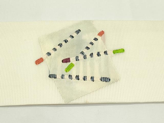 平和屋着物*夏物 九寸名古屋帯 笛 金銀糸 正絹 逸品 CABJ9168rv