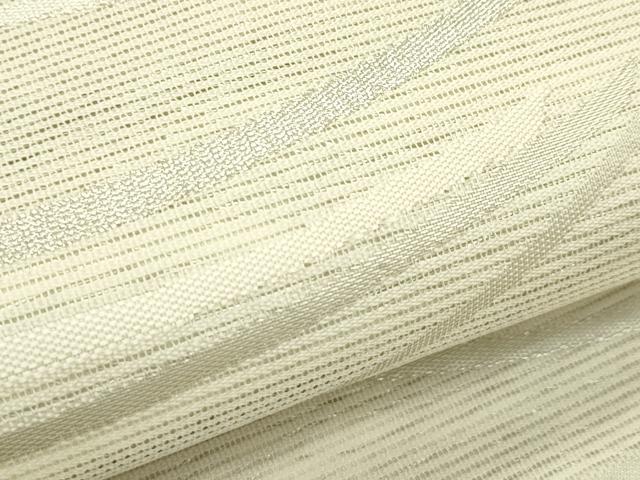 平和屋着物*夏物 九寸名古屋帯 抽象文 銀糸 正絹 逸品 CABJ9172rv