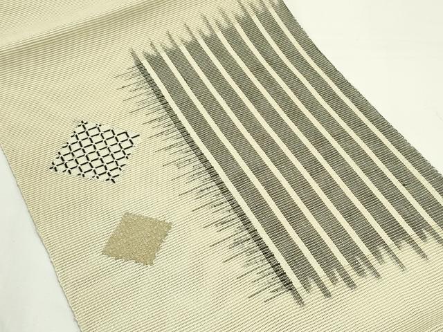 平和屋着物*夏物 八寸名古屋帯 菱文様 正絹 逸品 CABJ9185rv
