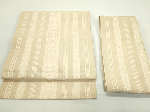 平和屋着物*夏物 本場筑前博多織 つけ帯 紗献上 砥粉色 正絹 逸品 CABJ9193rv