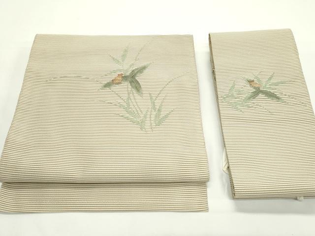 平和屋着物*夏物 つけ帯 絽綴れ 草木文 蛙 CABJ9195rv