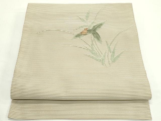 平和屋着物*夏物 つけ帯 絽綴れ 草木文 蛙 CABJ9195rv